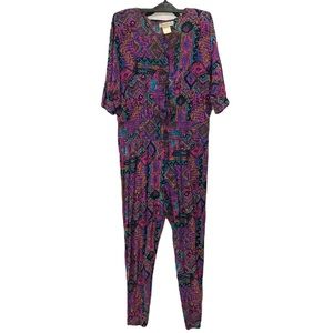 The Weathervane Vintage Pant Jumpsuit bright geometric shapes, colors!